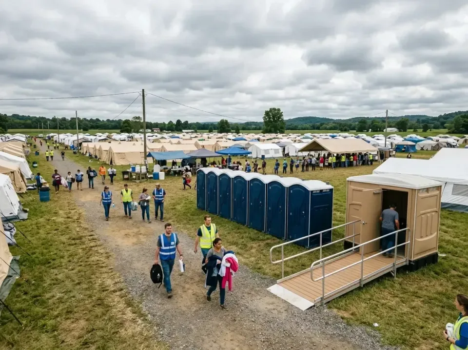 disaster-relief-camp-restrooms-010 — frequently asked questions, Dumpster & Portable Bathrooms Rental in Knox, IN